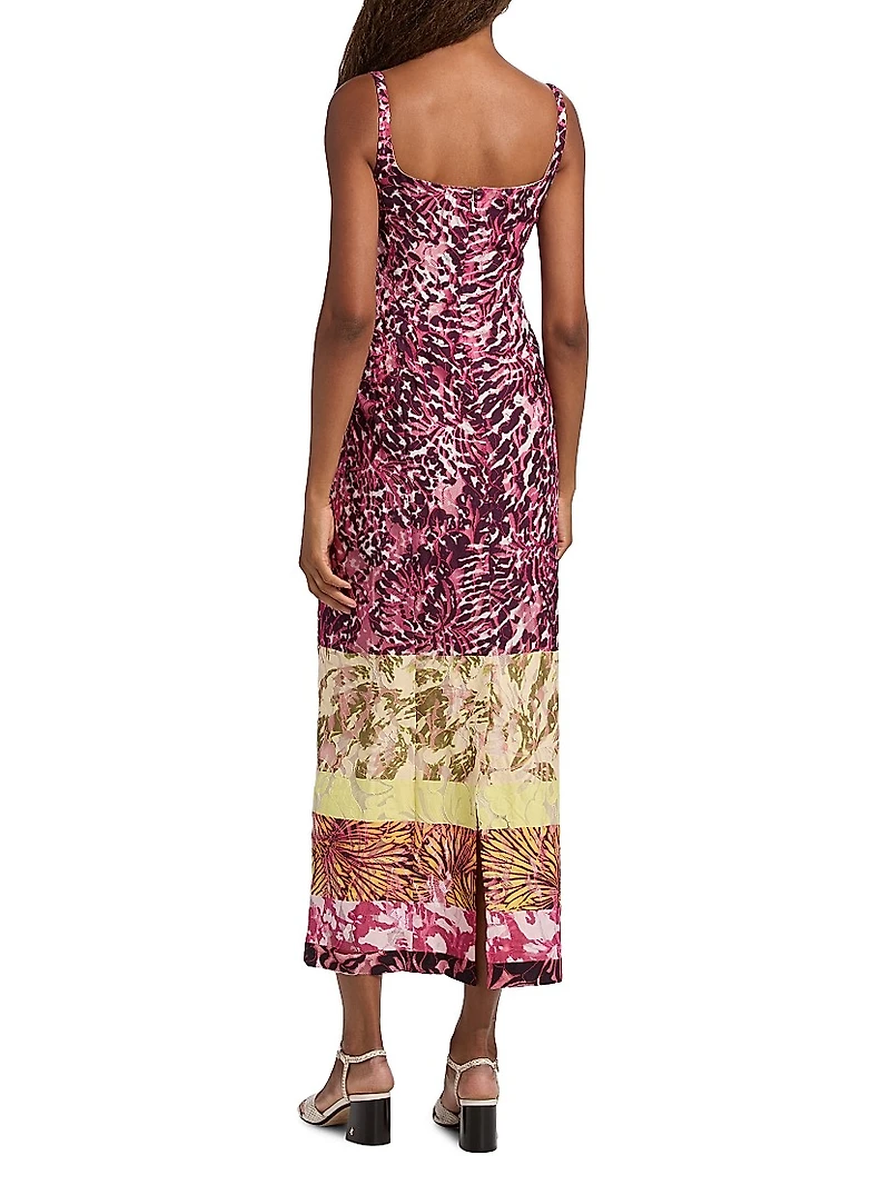 Debano Printed Column Midi-Dress
