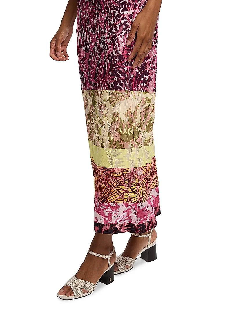 Debano Printed Column Midi-Dress