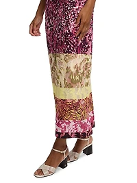 Debano Printed Column Midi-Dress