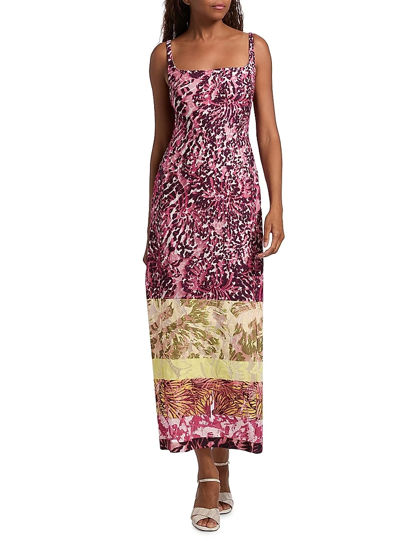 Debano Printed Column Midi-Dress