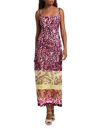 Debano Printed Column Midi-Dress
