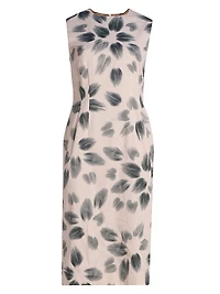 Delavina Floral Midi-Dress