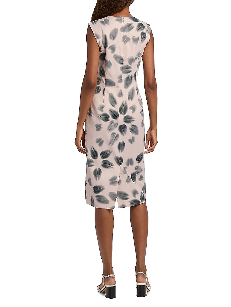 Delavina Floral Midi-Dress