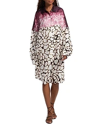 Dasia Printed Silk Shirtdress