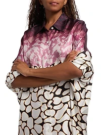 Dasia Printed Silk Shirtdress