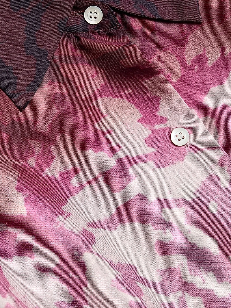 Dasia Printed Silk Shirtdress