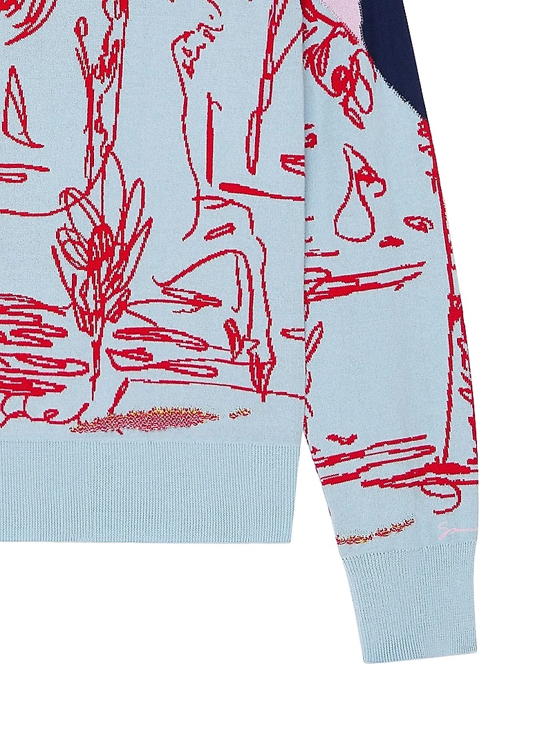 Sweater Cotton with Jacquard