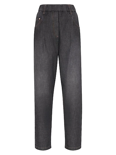 Lightweight Denim Five Pocket Trousers