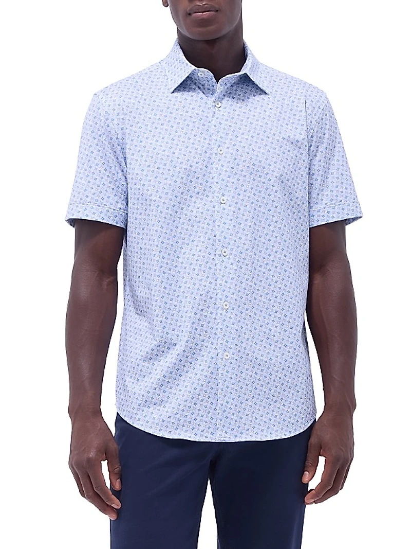 Miles OoohCotton® Button-Front Short-Sleeve Shirt