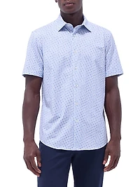 Miles OoohCotton® Button-Front Short-Sleeve Shirt