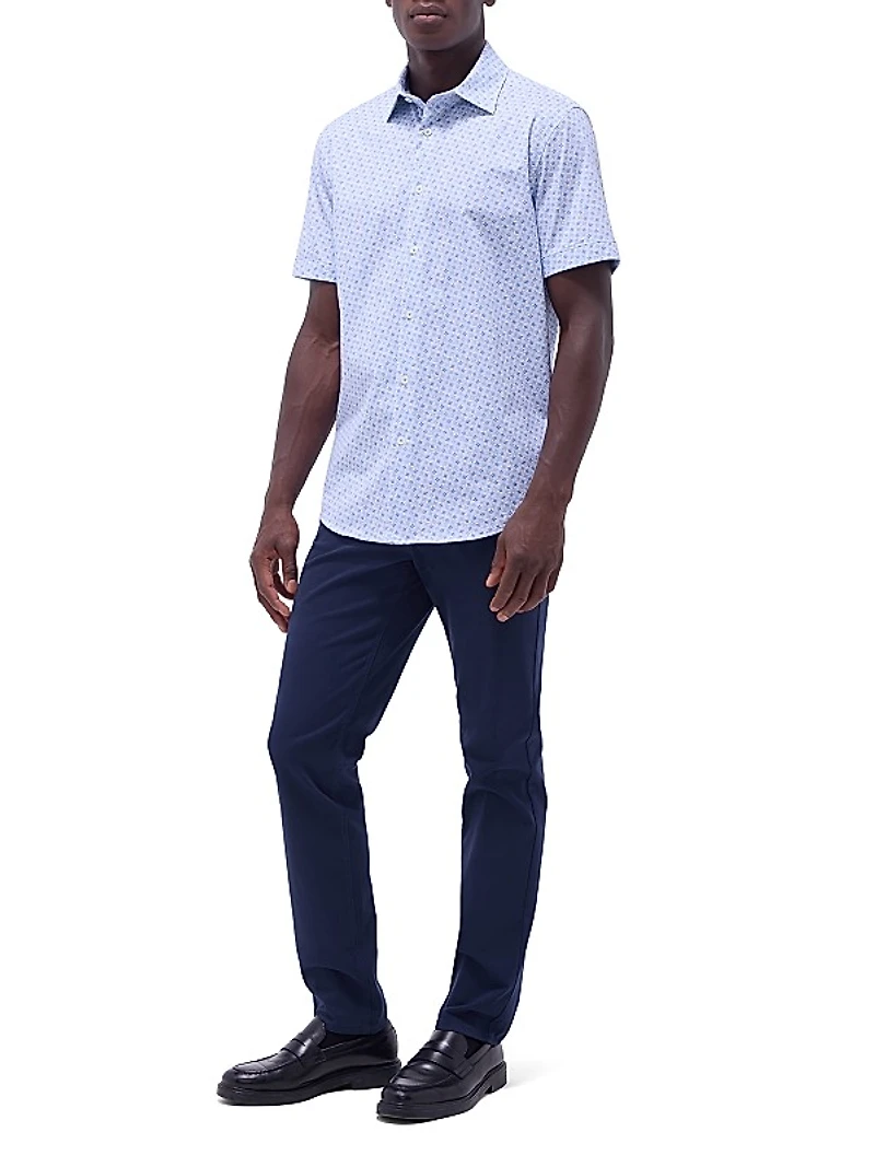 Miles OoohCotton® Button-Front Short-Sleeve Shirt