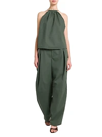 Ariele Cotton Pleated Pants