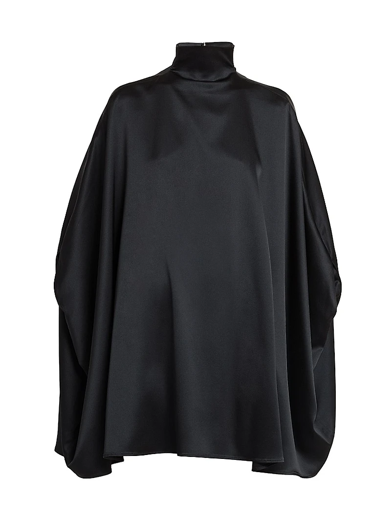 Miranda Silk Cape Minidress
