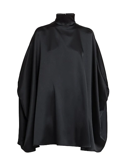 Miranda Silk Cape Minidress