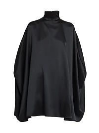 Miranda Silk Cape Minidress