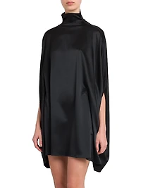 Miranda Silk Cape Minidress