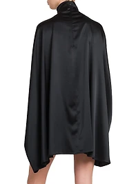Miranda Silk Cape Minidress
