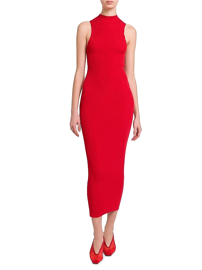 Cosima Rib-Knit Maxi Dress