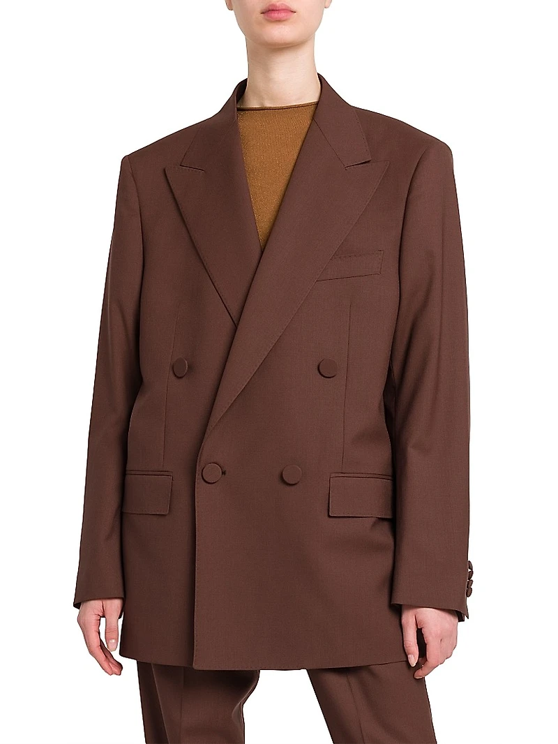 Amedeo Virgin Wool Double-Breasted Blazer
