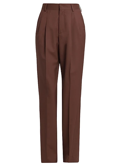Celia Wool Double-Pleated Pants
