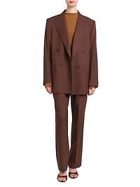 Celia Wool Double-Pleated Pants