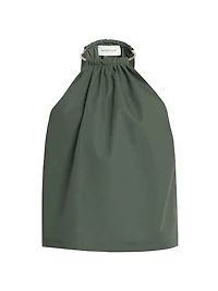 Margot Embellished Cotton Halterneck Top