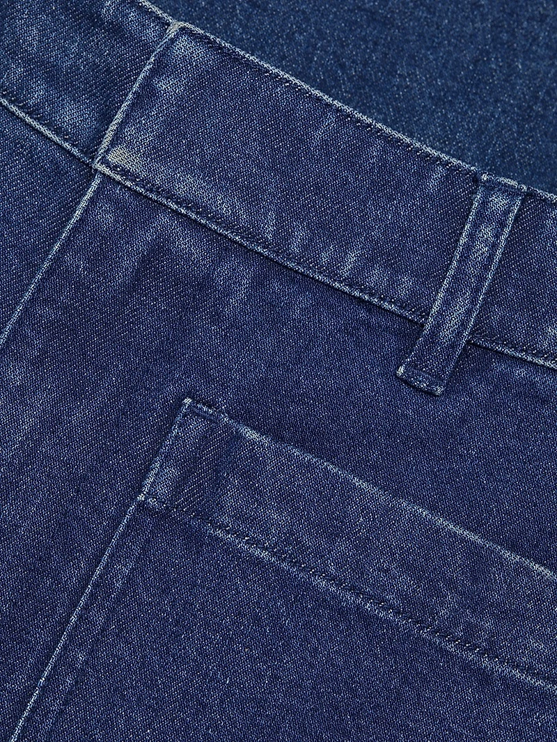 Nicole Stretch-Denim Flare Pants