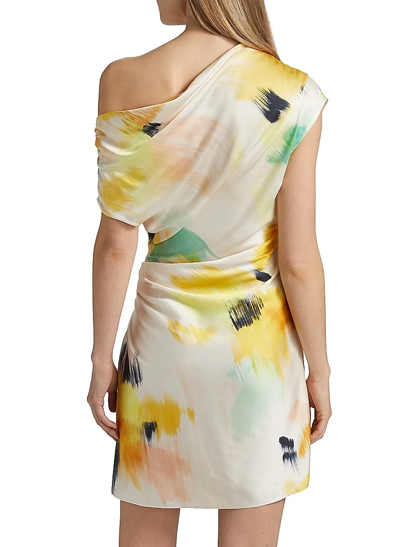 Poppy Draped Floral Minidress