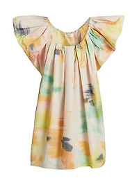 Abi Watercolor A-Line Minidress