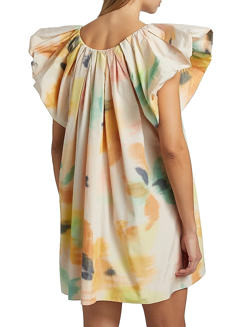 Abi Watercolor A-Line Minidress