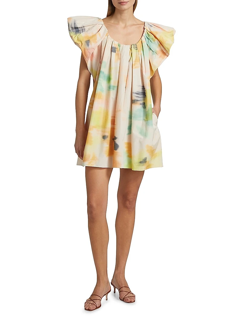 Abi Watercolor A-Line Minidress