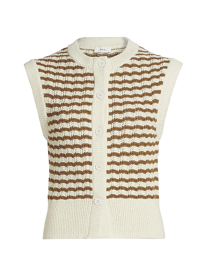 Margo Striped Crochet Top