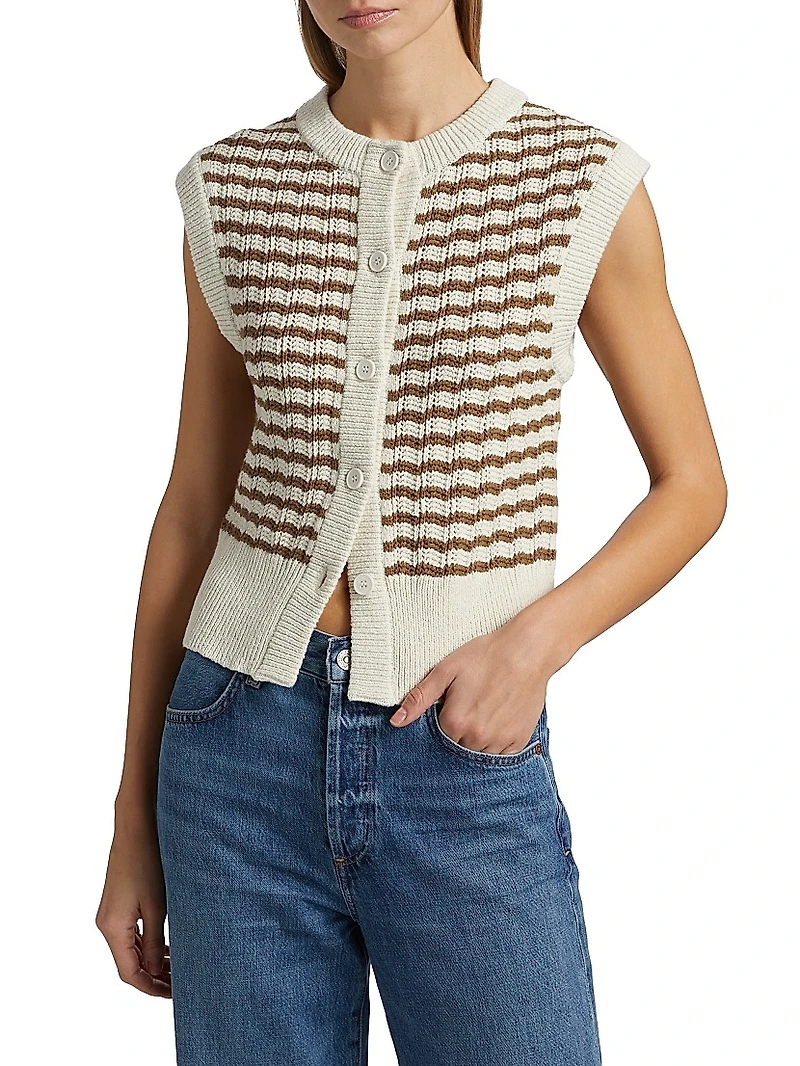 Margo Striped Crochet Top