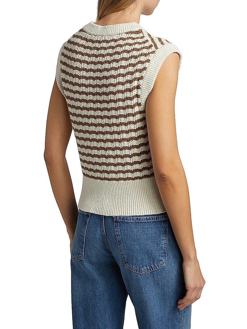 Margo Striped Crochet Top