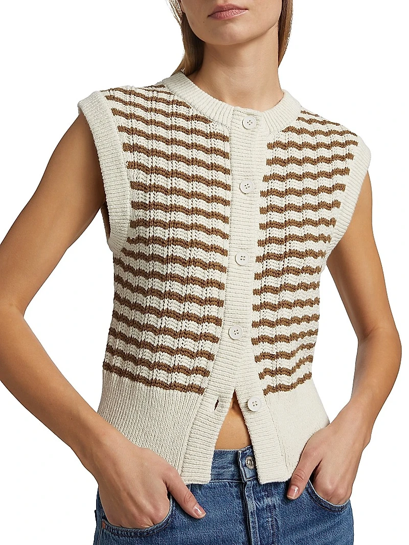 Margo Striped Crochet Top