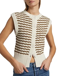 Margo Striped Crochet Top