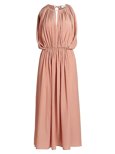 Meredith Draped Mesh Dress