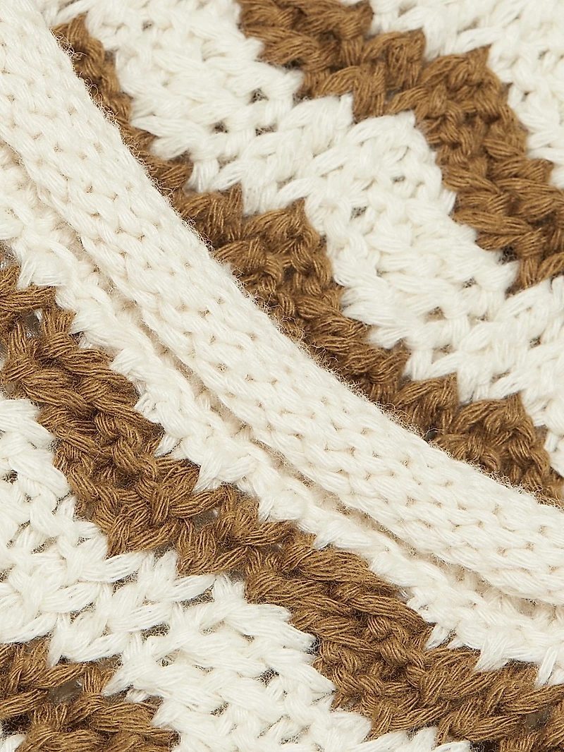 Kendra Striped Crochet Minidress