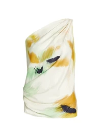 Aster Floral Asymmetric Top