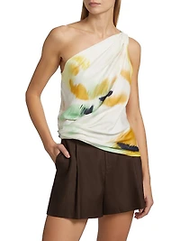 Aster Floral Asymmetric Top