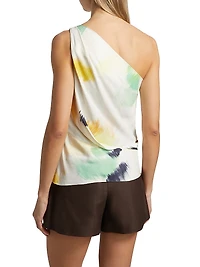 Aster Floral Asymmetric Top