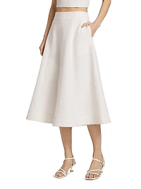 Fellini Jacquard A-Line Midi-Skirt