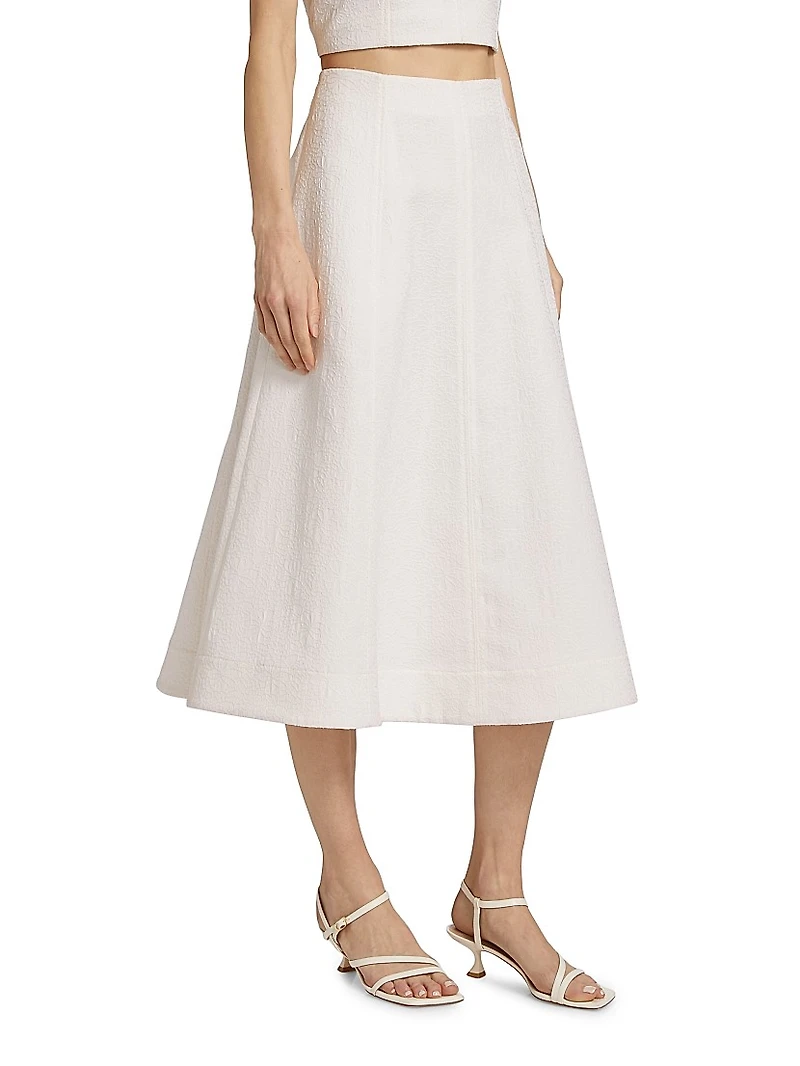 Fellini Jacquard A-Line Midi-Skirt