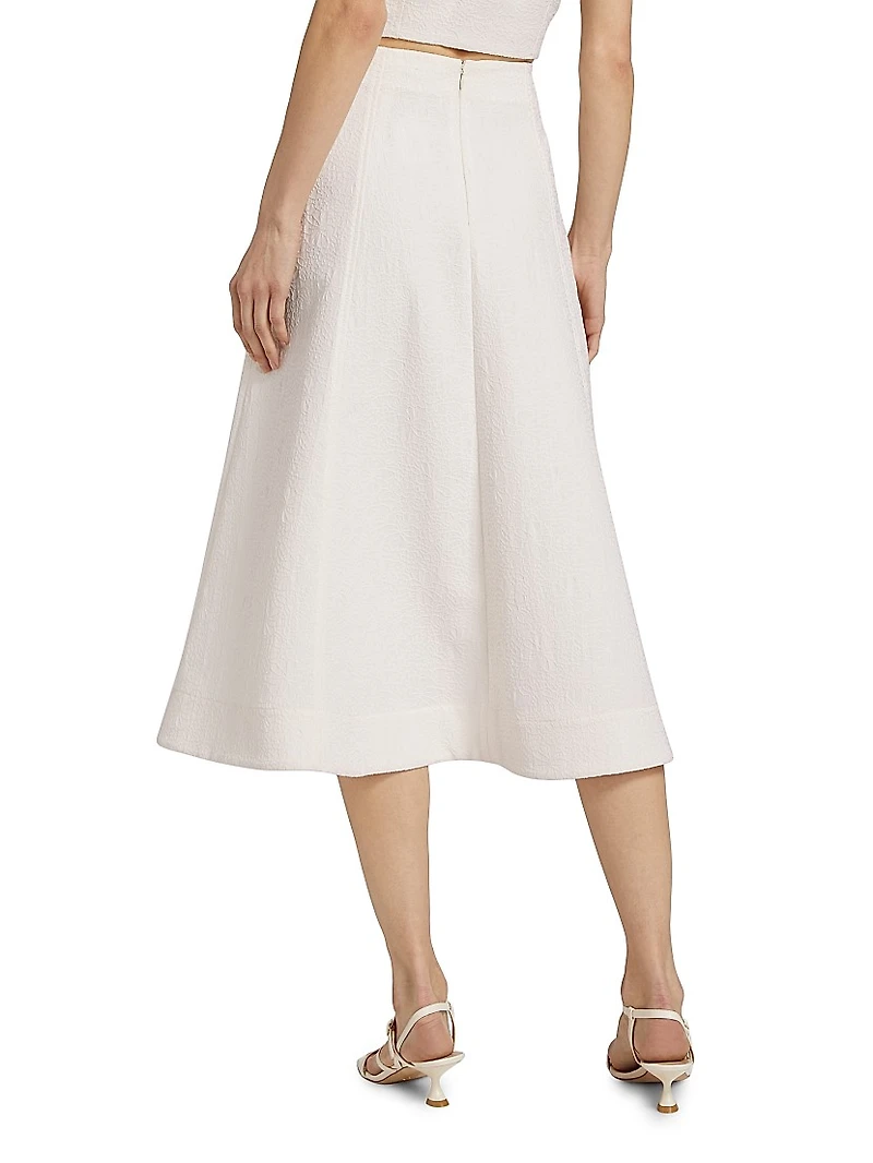Fellini Jacquard A-Line Midi-Skirt