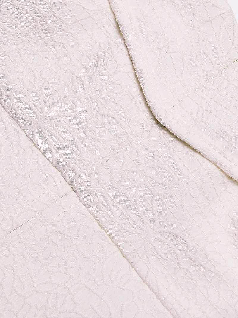 Faxon Floral-Embroidered Crop Tank