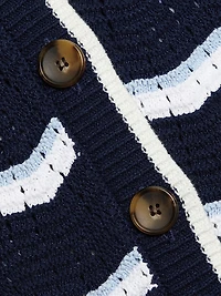 Ansonia Striped V-Neck Cardigan