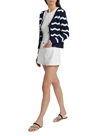 Ansonia Striped V-Neck Cardigan