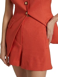 Jazmin Linen-Blend Shorts