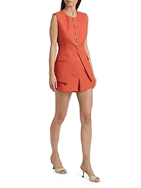 Jazmin Linen-Blend Shorts