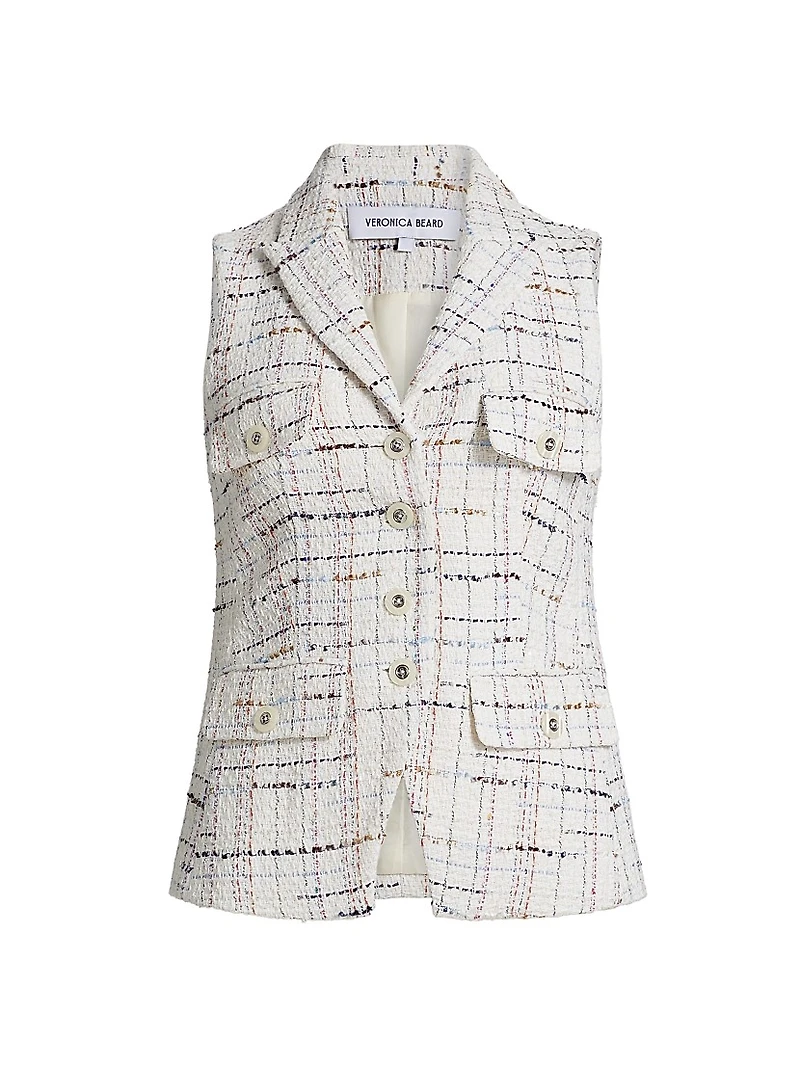 Benny Tweed Button-Front Vest